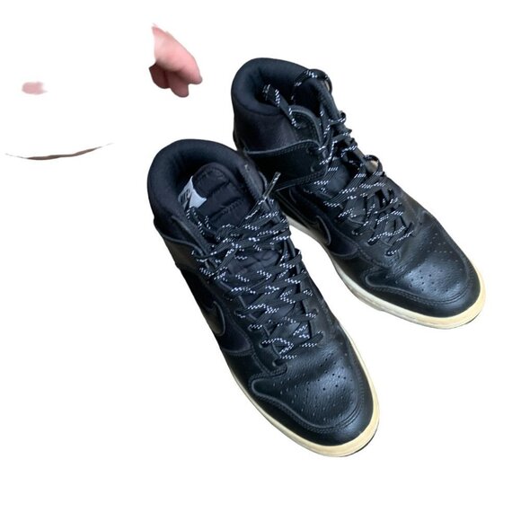 Rare Nike Dunk Sky High Essential Black Size 7 Wedge Shoes - Picture 5 of 12